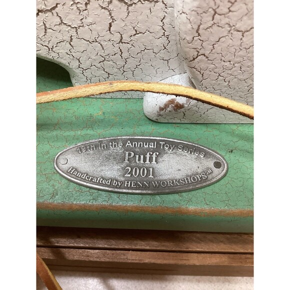 Henn Workshops Handcrafted 19th In The Toys Series "Puff" 2001 Wooden Rabbit Toy - Picture 2 of 14